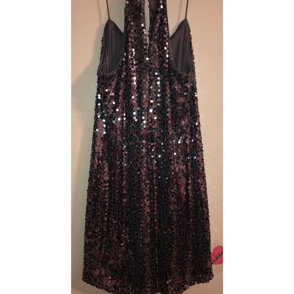Express charcoal sequence dress
